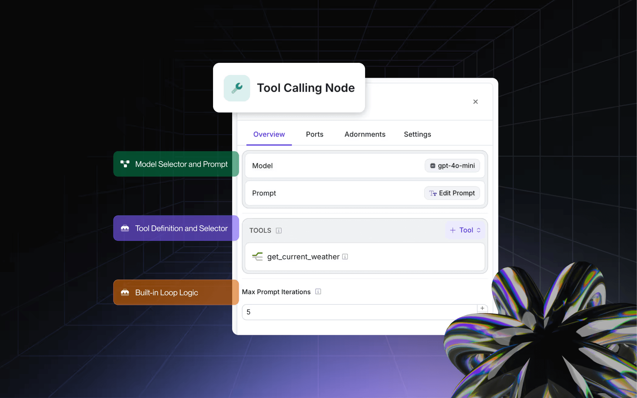Built-In Tool Calling for Complex Agent Workflows