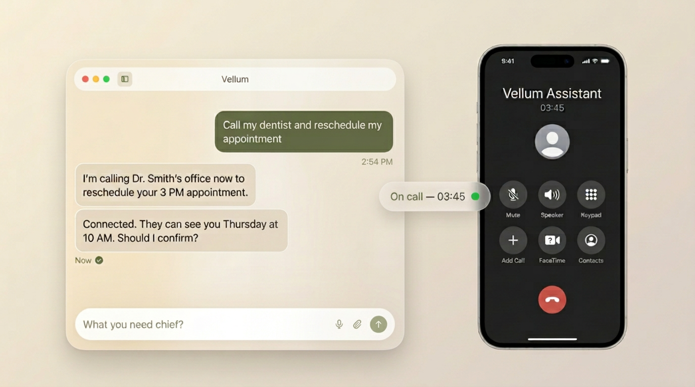 Phone call — voice conversation with your assistant